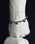 銀のマガタマの腕輪 ブラック×ピンク (受注生産) - Kenichi Asano Studio – Custom Jewelry & Sculpture / by 淺野屋健一
