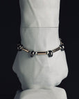 銀のマガタマの腕輪 ブラック×ピンク (受注生産) - Kenichi Asano Studio – Custom Jewelry & Sculpture / by 淺野屋健一