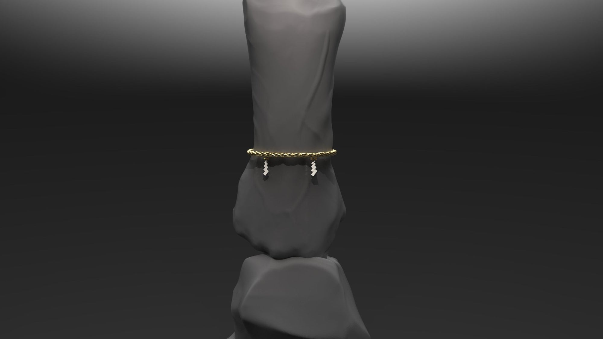 しめ縄バングル - 18K×プラチナ 限定モデル（二周年記念限定） - Kenichi Asano Studio – Custom Jewelry & Sculpture / by 淺野屋健一