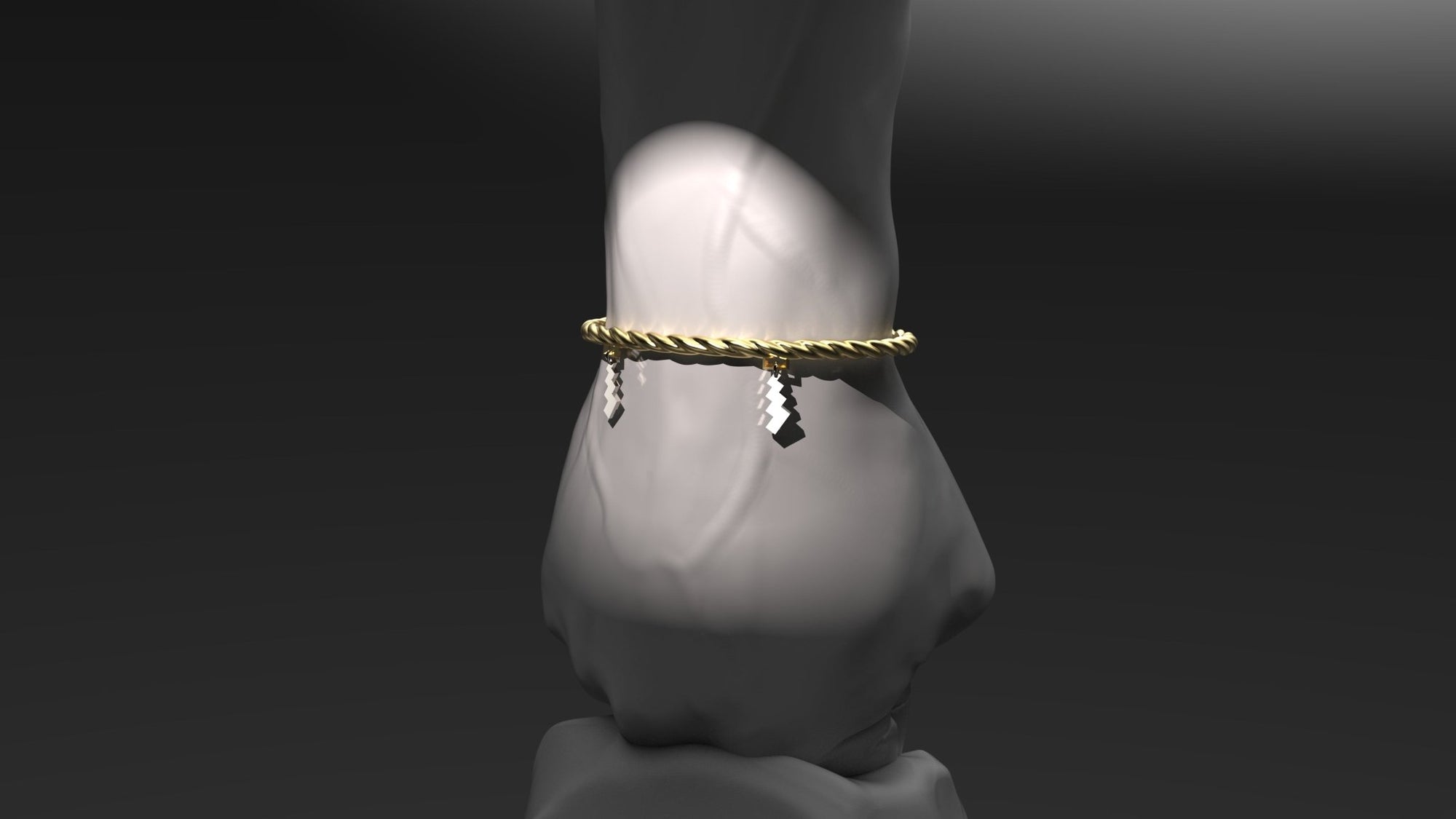 しめ縄バングル - 18K×プラチナ 限定モデル（二周年記念限定） - Kenichi Asano Studio – Custom Jewelry & Sculpture / by 淺野屋健一