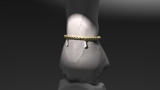 しめ縄バングル - 18K×プラチナ 限定モデル（二周年記念限定） - Kenichi Asano Studio – Custom Jewelry & Sculpture / by 淺野屋健一