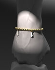 しめ縄バングル - 18K×プラチナ 限定モデル（二周年記念限定） - Kenichi Asano Studio – Custom Jewelry & Sculpture / by 淺野屋健一