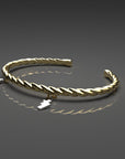 しめ縄バングル - 18K×プラチナ 限定モデル（二周年記念限定） - Kenichi Asano Studio – Custom Jewelry & Sculpture / by 淺野屋健一