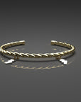 しめ縄バングル - 18K×プラチナ 限定モデル（二周年記念限定） - Kenichi Asano Studio – Custom Jewelry & Sculpture / by 淺野屋健一