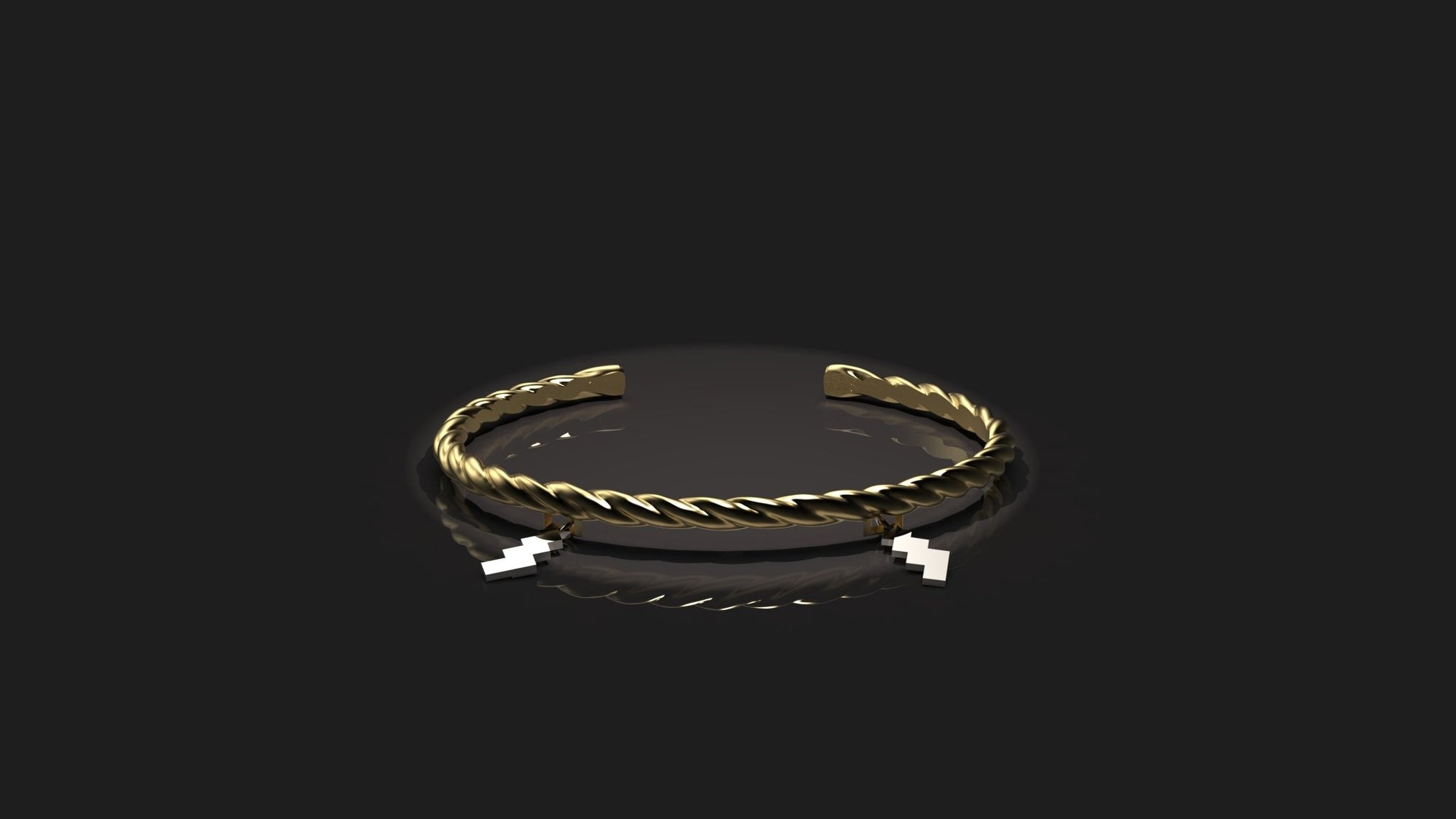 しめ縄バングル - 18K×プラチナ 限定モデル（二周年記念限定） - Kenichi Asano Studio – Custom Jewelry & Sculpture / by 淺野屋健一
