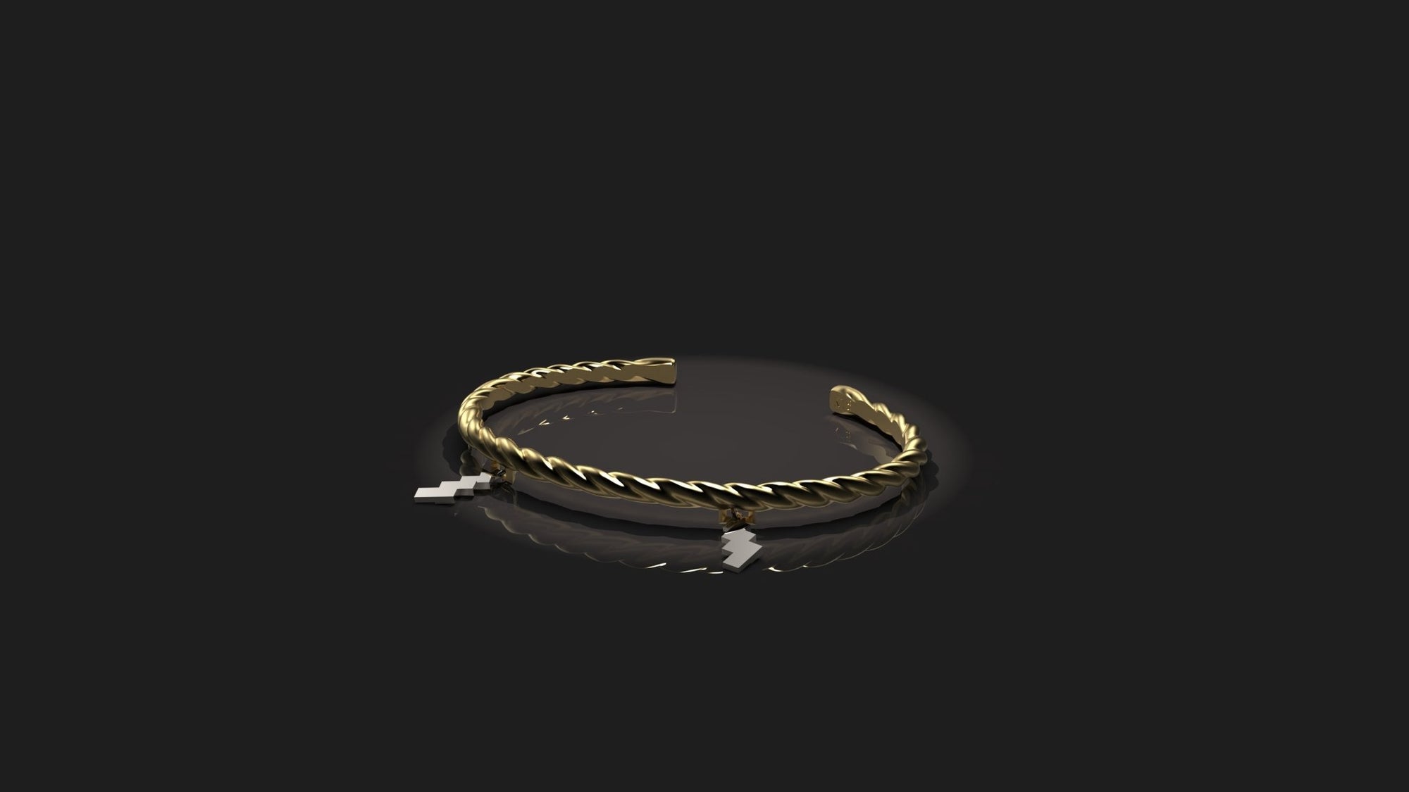 しめ縄バングル - 18K×プラチナ 限定モデル（二周年記念限定） - Kenichi Asano Studio – Custom Jewelry & Sculpture / by 淺野屋健一
