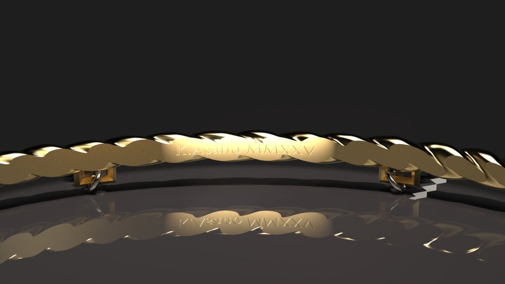 しめ縄バングル - 18K×プラチナ 限定モデル（二周年記念限定） - Kenichi Asano Studio – Custom Jewelry & Sculpture / by 淺野屋健一