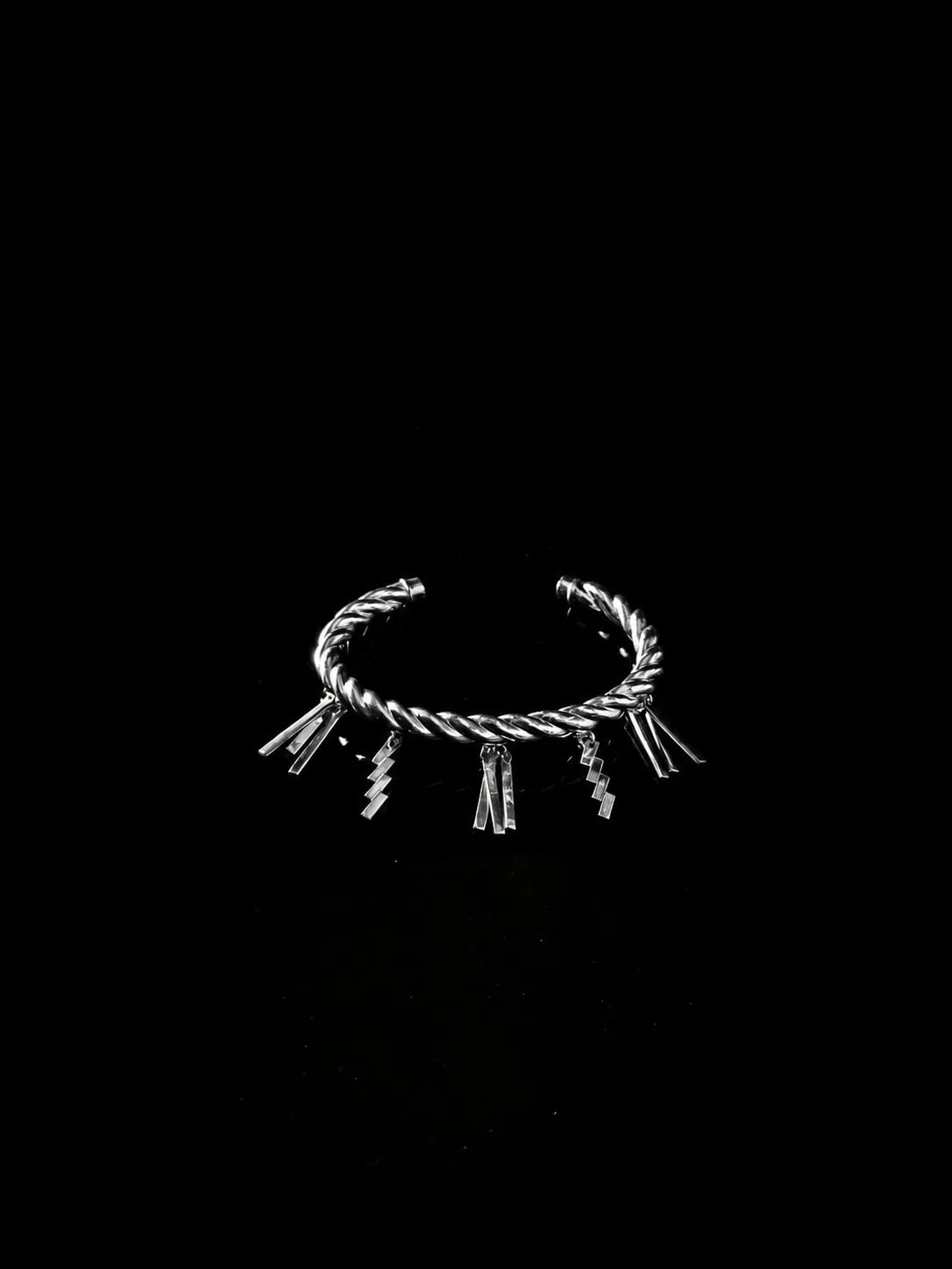 Shimenawa Silver Bangle – “Thick” Model 