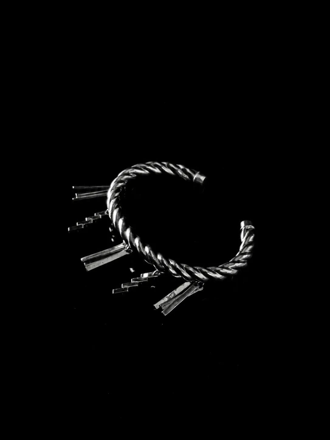 Shimenawa Silver Bangle – “Thick” Model 