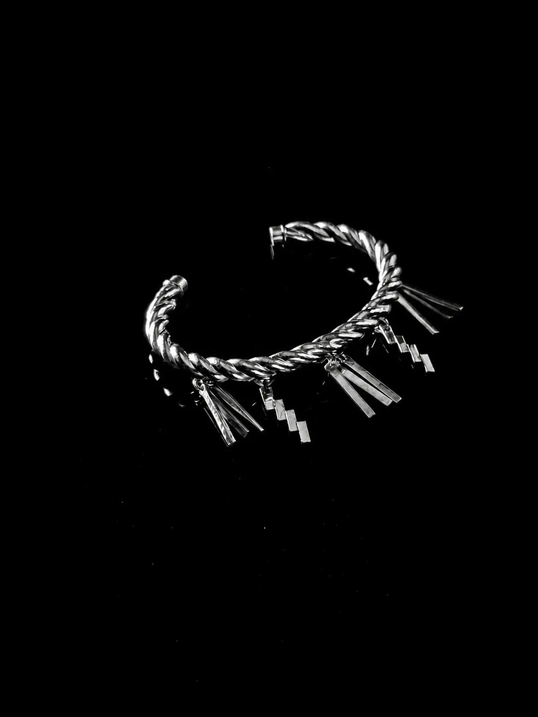 Shimenawa Silver Bangle – “Thick” Model 