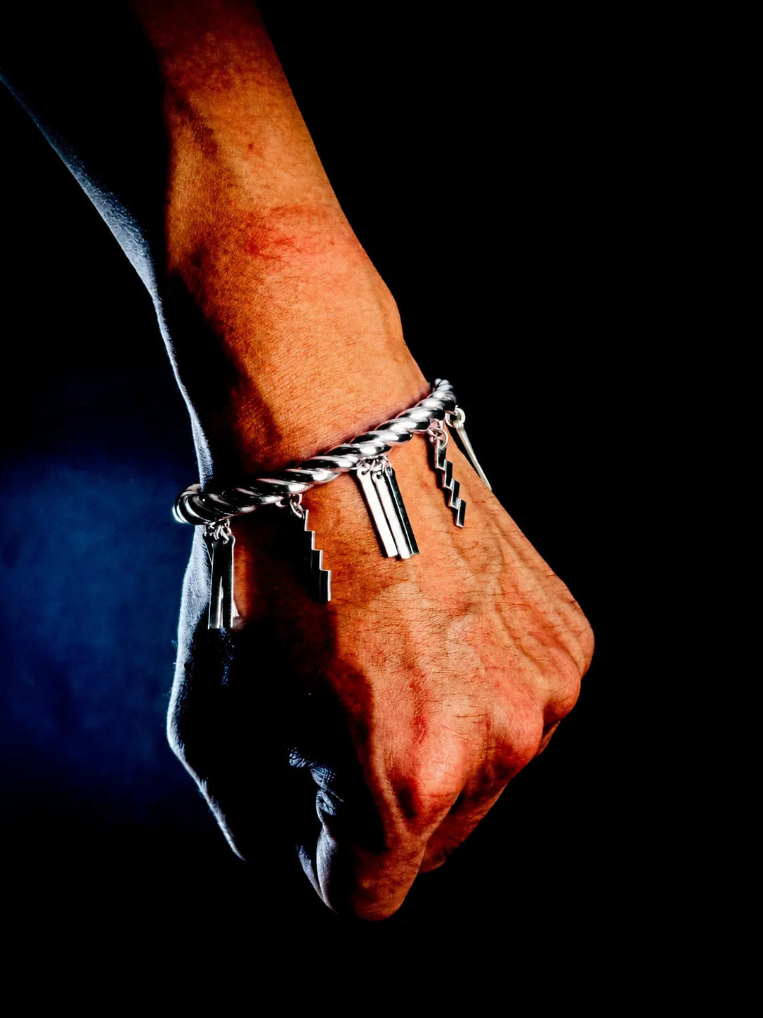 Shimenawa Silver Bangle – “Thick” Model 