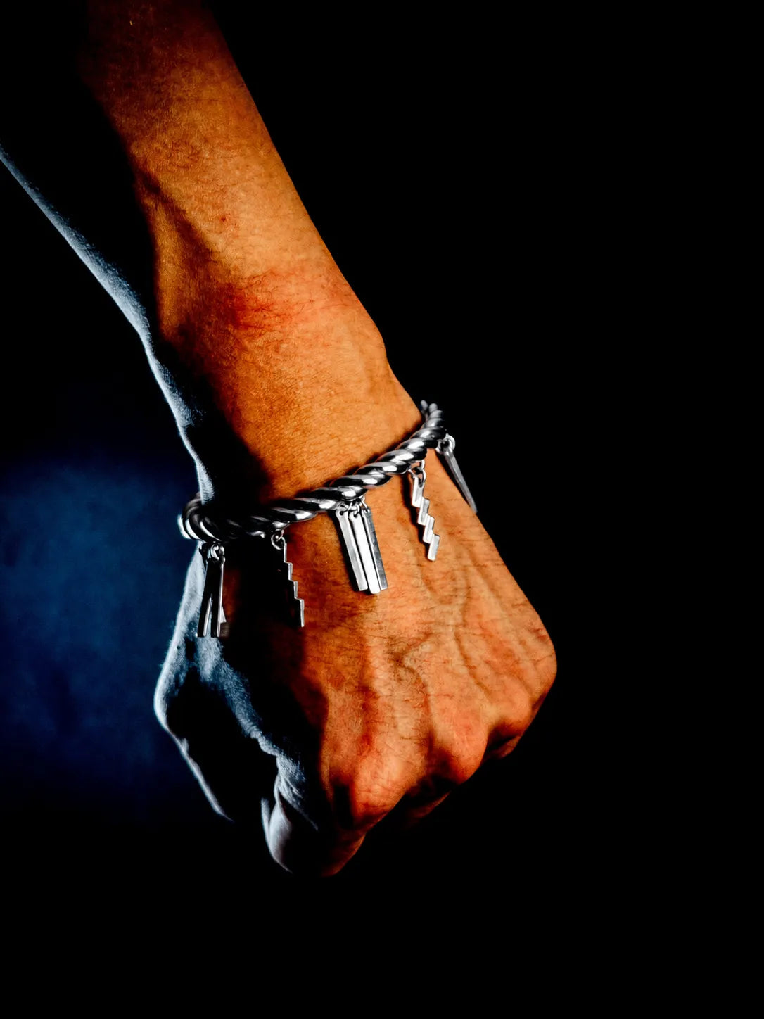 Shimenawa Silver Bangle – “Thick” Model 