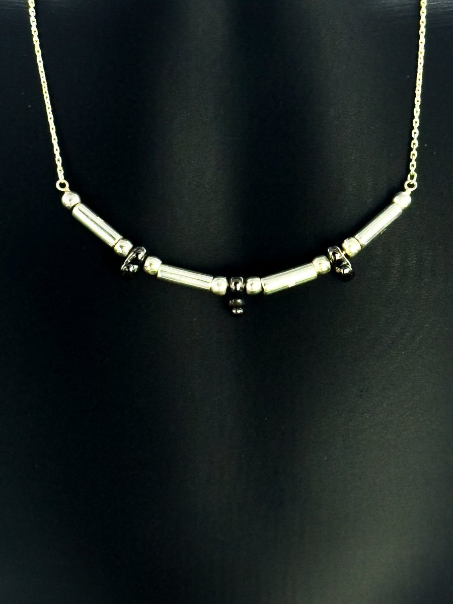 銀のマガタマのネックレス　シルバーXブラック - Kenichi Asano Studio – Custom Jewelry & Sculpture / by 淺野屋健一