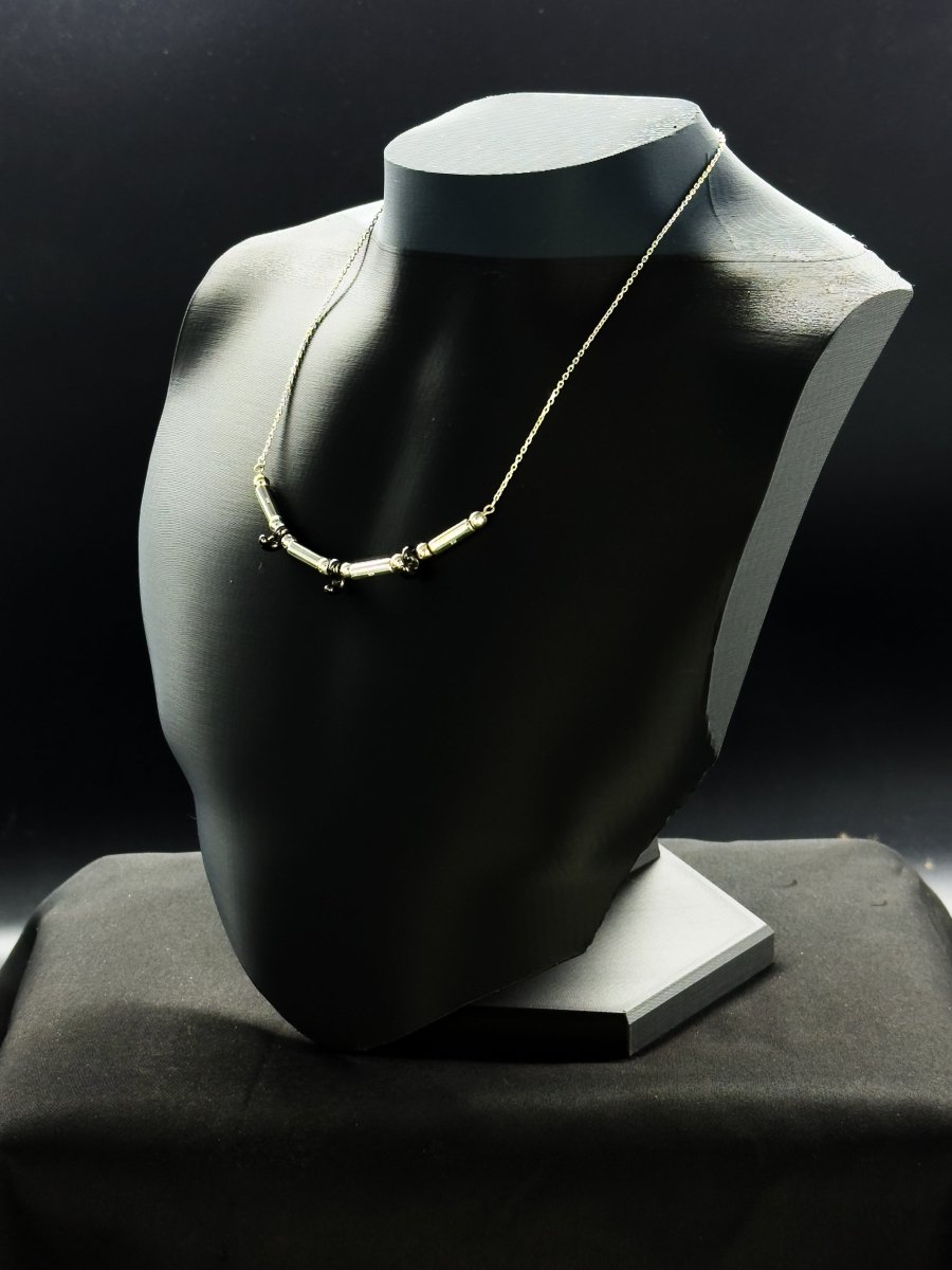 銀のマガタマのネックレス　シルバーXブラック - Kenichi Asano Studio – Custom Jewelry & Sculpture / by 淺野屋健一